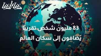 83 مليون شخص تقريبًا يُضافون إلى سكان العالم كل عام